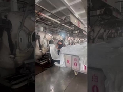 On-site filming of the production process of Jiarui Textile Company's own fabric factory