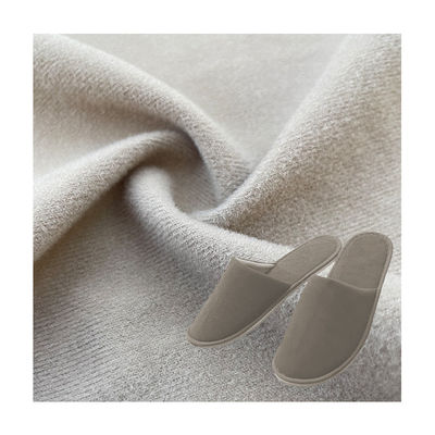 Soft Knitted Plain Micro Lining Velvet Fabric For Bath Slippers 145-155cm Width