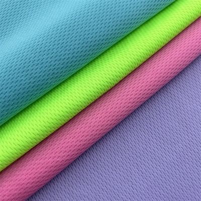 Wick 75D Polyester Birdseye Mesh Fabric Elastic For Women'S Performance Clothing
