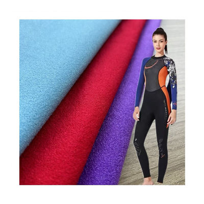 Magic Loop Velvet Warp Brushed Tricot Knitted Fabric For Diving Surfing Suits